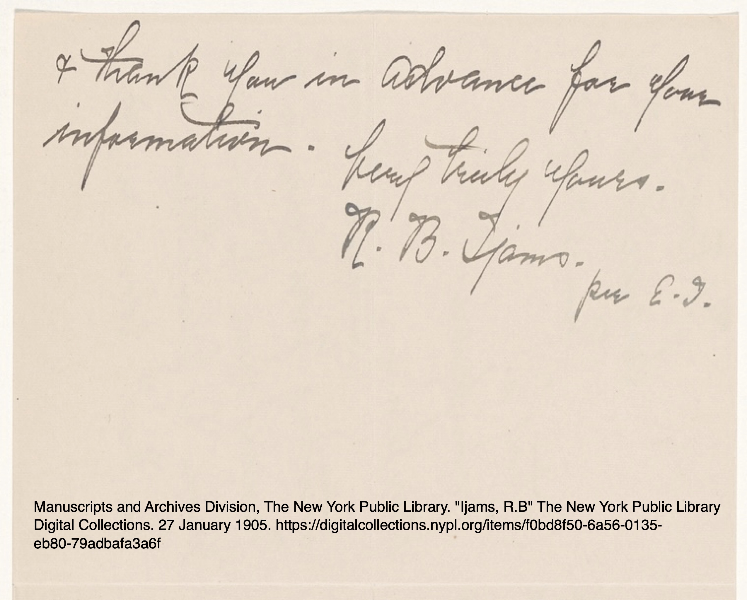 Page 3 of Raleigh's 1905 letter to The Century Company