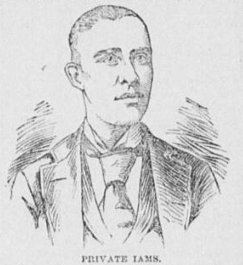 *Private Iams*, as printed by one of the Pittsburgh dailies in the days after the punishment — the only contemporary likeness of him before his head was shaved.